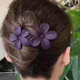 FLORAL HAIR CLIP OVERSIZED DUCKBILL HAIRPIN FOR UPDOS