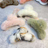 REX RABBIT FUR CLAWS ELEGANT MIXED COLOR CLIPS_CWASC1591