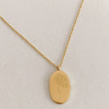NEW STAINLESS STEEL DECEMBER FLOWER NECKLACE_CWMM3770