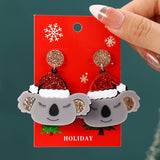 NEW CHRISTMAS CARTOON DIAMOND PENDANT EARRINGS_CWMM2608