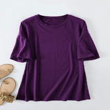 Womens Casual Oversized Tee, Crew Neck Design