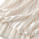 REVERSIBLE MESH PLEATED SKIRT A LINE SKIRT_CWBMS0316