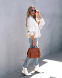 Waffle Patchwork Short Washable Coat