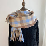 Vintage Wool-Blend Scarf Cozy Winter Neck Wrap_Cwasc1476