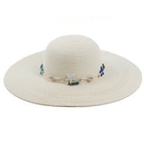 SUNSHADE STARFISH DECORATED DOME STRAW HAT_CWAH1195