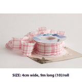 COLORFUL PUFF PLAID RIBBON FISHTAIL YARN RIBBON_CWMM5777