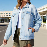 Washed Denim Perforated Three-Dimensional Jacket