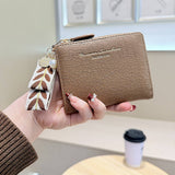 Minimal Crack Texture Pearl Bifold Wallet_Cwab06214