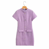 Womens French Chic Short Sl Ve Dress_Cwdmd5822