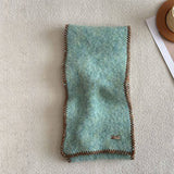 Wool Blend Fringed Knit Scarf For Winter_Cwasc2290