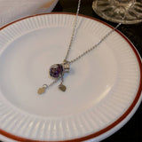 FRENCH LETTER STITCHING CHAIN NECKLACE_CWAJE2363