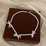 BOWKNOT NECKLACE ALL MATCH HIGH END PEARL NECKLACE_CWAJE3084