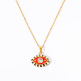 Ins Style Colorful Evil Eye Pendant Necklace_Cwaje05672