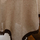 HOUSEHOLD SOLID COLOR KHAKI TASSEL DINING TABLE_CWMM0941