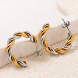 RETRO SIMPLE DESIGN STAINLESS STEEL EARRINGS_CWMM3600