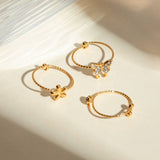 18K PALD GOLD STAINLESS STEEL RINGS SET WHOLESALE_CWAJE1231