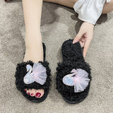 HOMEN LEISURE ROLL PLUSH OPEN TOED SLIPPERS_CWSHS0366