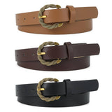 Vintage Snake Round Pin Buckle Belt_Cwabe0611