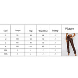 Solid Color Pu Leather Texture Slim Slack Pants