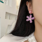 2024 NEW SIMPLE GRAFFITI FLOWER EARRINGS_CWAJE1641
