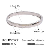 STAINLESS STEEL CURVED CLASP BANGLE SLEEK STYLE_CWAJE4661
