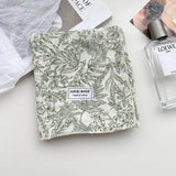 Floral Cotton Linen Square Scarf For Women_Cwasc1413