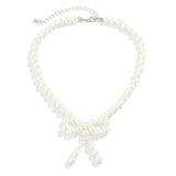 IMITATION PEARL BEADED NECKLACE WITH PEARL BOW_CWAJE1163