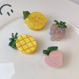 MINI FRUIT HAIR CLAWS STRAWBERRY LEMON CLIPS_CWAHA1331