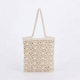 NEW SOLID COLOR RETRO HOLLOW SHOULDER WOVEN BAG_CWAB4692