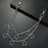 METAL FIVE POINTED STAR PENDANT TROUSER CHAIN_CWMM4886