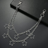 METAL FIVE POINTED STAR PENDANT TROUSER CHAIN_CWMM4886