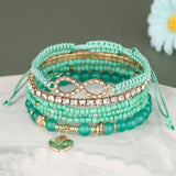 COLORFUL MULTI LAYER ELASTIC RICE BEAD BRACELET_CWAHA2469