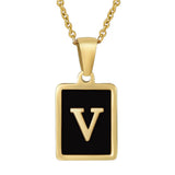 18K STAINLESS STEEL SQUARE 26 LETTER NECKLACE_CWAJE0679