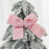 FELT PLUSH BOW RIBBON CHRISTMAS TREE HANGING DECOR_CWMM9795