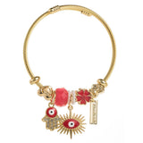 Trendy Evil Eye Charm Stainless Steel Bracelet_Cwmm8612