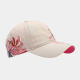 BUTTERFLY EMBROIDERY BASEBALL CAP WOMEN S SUN HAT CWAH1648