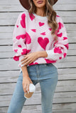 Valentines Day Matching Heart Jacquard Sweater