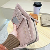 New Forest Style Retro Vertical Zipper Wallet_Cwab06250