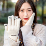RED PANDA KNITTED WARM TOUCHSCREEN GLOVES_CWAG0152
