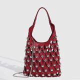 FASHIONABLE VACATION CHAIN BUCKET SHOULDER BAG_CWAB5714