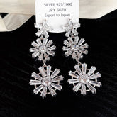 Zircon Snowflake Tassel Earrings_Cwaje1313