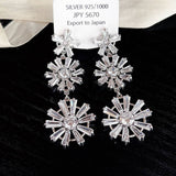 Zircon Snowflake Tassel Earrings_Cwaje1313