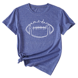 Wome Casual Tee With Fun Football Print_Cwdsd8368