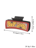 SUNFLOWER PU LEATHER HAIR CLAW WESTERN STYLE_CWASC1618