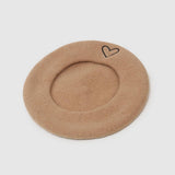 HEART EMBROIDERED FASHION COMMUTER BERET_CWAH1944