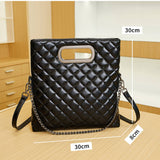 CLASSIC DIAMOND FOLDING SQUARE BUCKLE SHOULDER BAG_CWAB2954