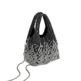 LADIES GRADIENT RHINESTONE PORTABLE EVENING BAG_CWAB3584