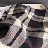 Fresh Plaid Cashmere Feel Tassel Scarf Wrap_Cwasc03245
