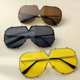 METAL FRAME ONE PIECE LENSES SUNGLASSES_CWASG0370