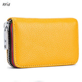 Top Layer Cowhide Zipper Genuine Leathe Card Holder_Cwab3835